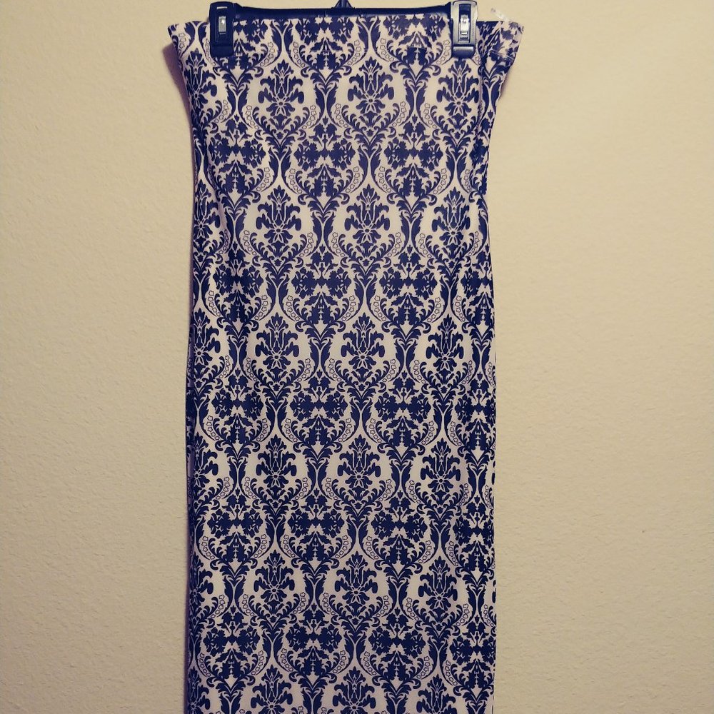 Patterned fitted maxi skirt - NWOT